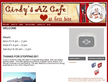 Tablet Screenshot of cindyscafeaz.com